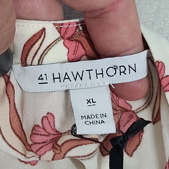 41 Hawthorne Stitch Fix women's tank floral NWT Sz XL Vacation work wear office - Picture 8 of 8